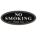 Oval NO SMOKING Thank You Sign