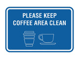 Classic Framed Please Keep Coffee Area Clean Wall or Door Sign