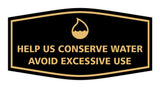 Signs ByLITA Fancy Help Us Conserve Water Avoid Excessive Use Sign