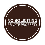 Signs ByLITA Circle No Soliciting Private Property Sign