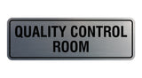 Standard Quality Control Room Sign