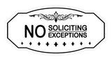 Victorian No Soliciting No Exceptions Sign
