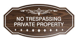 Victorian No Trespassing Private Property Sign