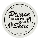 PLEASE REMOVE SHOES Circle Wall Door Sign
