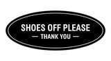 Oval Shoes Off Please Thank You Sign