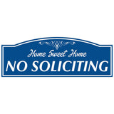 All Quality "HOME SWEET HOME NO SOLICITING" Engraved Sign, 3" x 8"