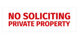 Signs ByLITA Basic No Soliciting Private Property Sign