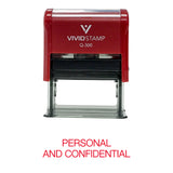 Personal And Confidential Rubber Stamp