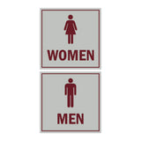 Square men women sign set with Adhesive Tape, Mounts On Any Surface, Weather Resistant