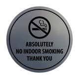 Signs ByLITA Circle Absolutely No Indoor Smoking Thank You Sign