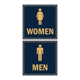 Square men women sign set with Adhesive Tape, Mounts On Any Surface, Weather Resistant