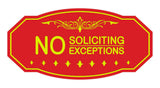 Victorian No Soliciting No Exceptions Sign