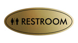 Signs ByLITA Oval Unisex Restroom Sign