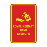 Portrait Round Complimentary Hand Sanitizer Sign
