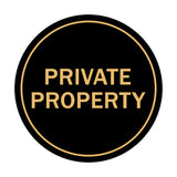 Signs ByLITA Circle Private Property Sign