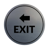Signs ByLITA Circle Exit-Left Sign