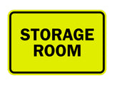 Yellow / Black Signs ByLITA Classic Framed Storage Room Sign