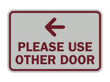 Signs ByLITA Classic Framed Please Use Other Door Left Arrow Sign