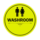 Signs ByLITA Circle Washroom Sign