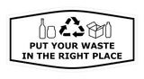 Fancy Put Your Waste in the Right Place Wall or Door Sign