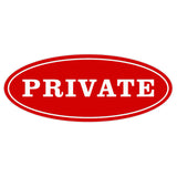 Oval PRIVATE Sign