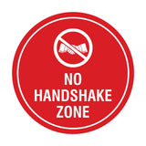 Circle No Handshake Zone Sign