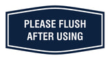Fancy Please Flush After Using Wall or Door Sign
