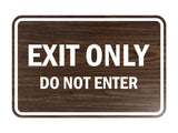 Classic Framed Exit Only Do Not Enter Sign