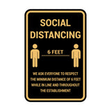 Portrait Round Social Distancing Sign