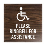 Signs ByLITA Square please ring bell for assistance Sign