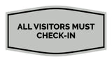 Signs ByLITA Fancy All Visitors Must Check-in Sign