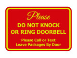 Signs ByLITA Classic Framed DO NOT KNOCK OR RING DOORBELL