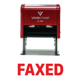 Red Simple FAXED Self-Inking Office Rubber Stamp