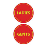 Signs ByLITA Circle Ladies and Gents Sign Set