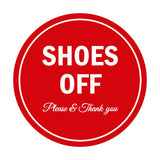 Signs ByLITA Circle Shoes off Please Thank you Sign