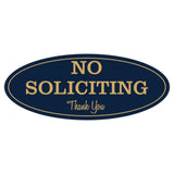 Oval No Soliciting Sign