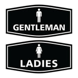 Signs ByLITA Fancy Ladies and Gentlemen Sign Set, 2-Pack