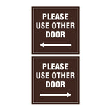 Signs ByLITA Square please use other door sign set with Adhesive Tape, Mounts On Any Surface, Weather Resistant, Indoor/Outdoor Use