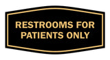 Signs ByLITA Fancy Restrooms For Patients Only Sign