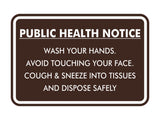Classic Framed Public Health Notice Wash Your Hands Sign