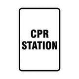 Portrait Round Cpr Station Sign