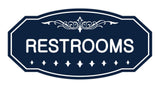 Victorian Restrooms Sign