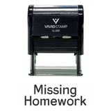 MISSING HOMEWORK Teacher Self Inking Rubber Stamp