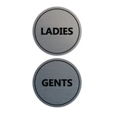 Signs ByLITA Circle Ladies and Gents Sign Set