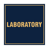 Square Laboratory Sign with Adhesive Tape, Mounts On Any Surface, Weather Resistant