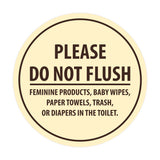 Signs ByLITA Circle Please Do Not Flush Etiquette Sign