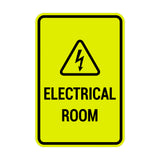 Portrait Round Electrical Room Sign