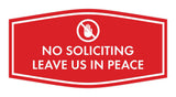 Fancy No Soliciting Leave Us In Peace Wall or Door Sign