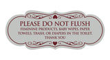 Signs ByLITA Designer Please Do Not Flush Etiqutte Sign