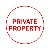 Signs ByLITA Circle Private Property Sign